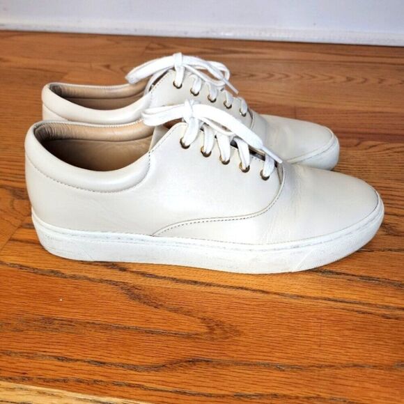 Nisolo Everyday Classic Leather Sneaker Water Resistant 10 Bone - Picture 2 of 10